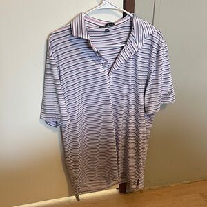 Classic Striped Polo Shirt - Pink and Blue